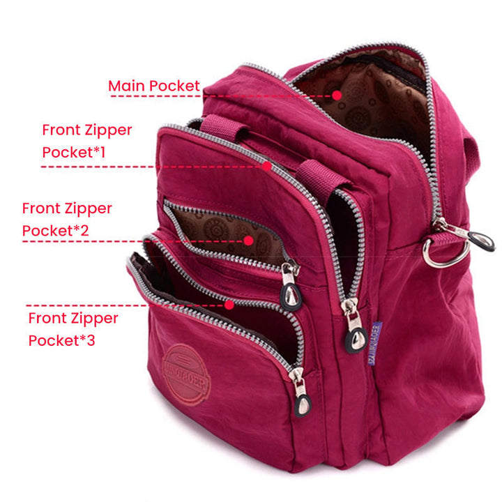 Durable water-resistant women's crossbody bag, designed for all weather, a practical and stylish daily essential.