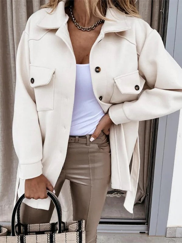 Stylish women's windbreaker jacket. Lightweight & versatile, perfect for spring/fall fashion.
