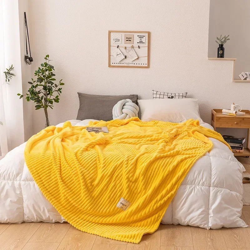 Warm, thick flannel blanket for autumn. Exceptionally soft and cozy, bringing comfort and style to your home decor.