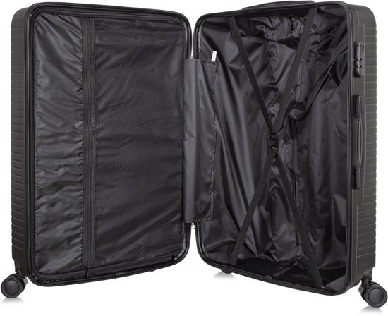 Versatile 2-piece hard shell luggage set including carry-on & check-in sizes, with spinner wheels for easy movement.
