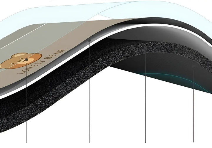 Comfortable anti-fatigue kitchen mat. Non-slip, quick-dry floor mat for spill protection & safety in your kitchen.
