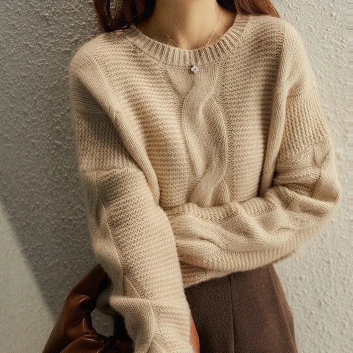 Ultra-soft cotton women's sweater, cozy knit for comfortable fall & winter fashion. Stylish & breathable.