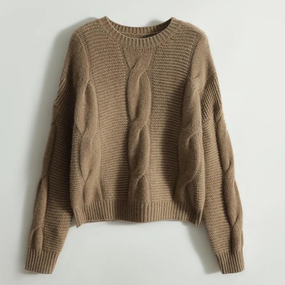Warm women's cotton sweater, a comfortable & cozy knit. Ultra-soft for winter fashion and casual wear.