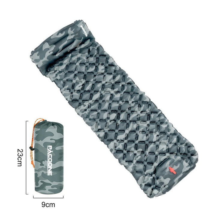 Easy-inflate ultralight waterproof sleeping pad, perfect camping & hiking air mattress with pump.