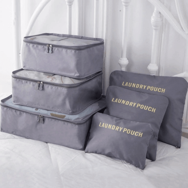 Keep your items wrinkle-free with this 12-piece unisex travel packing cubes & luggage organizer.