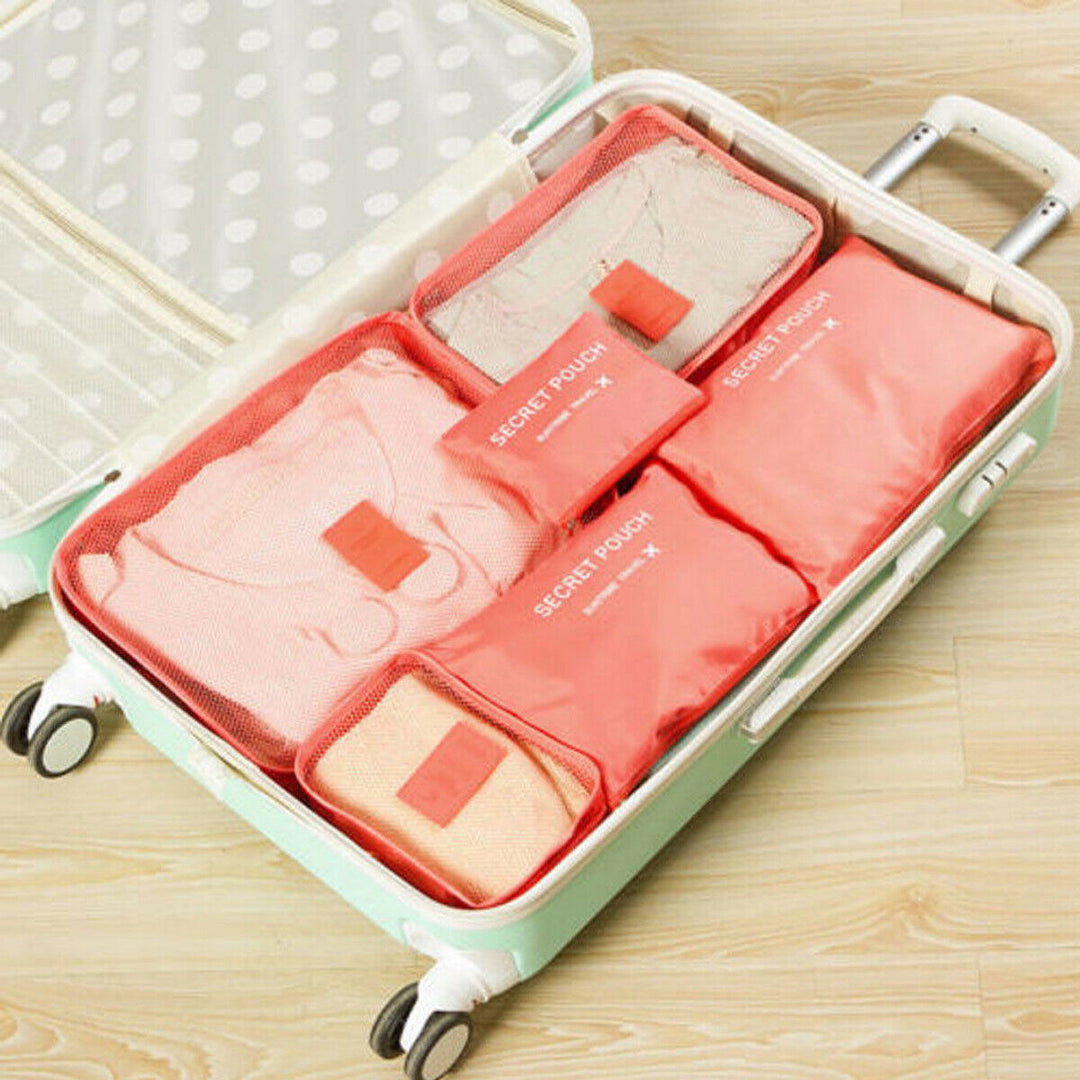 High-quality unisex travel packing cubes set, 2-pack (12 pieces) for durable travel organization.