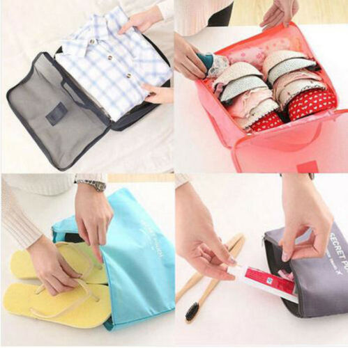 Unisex 2-pack luggage organizer cubes, essential travel accessories for neat packing on vacation.