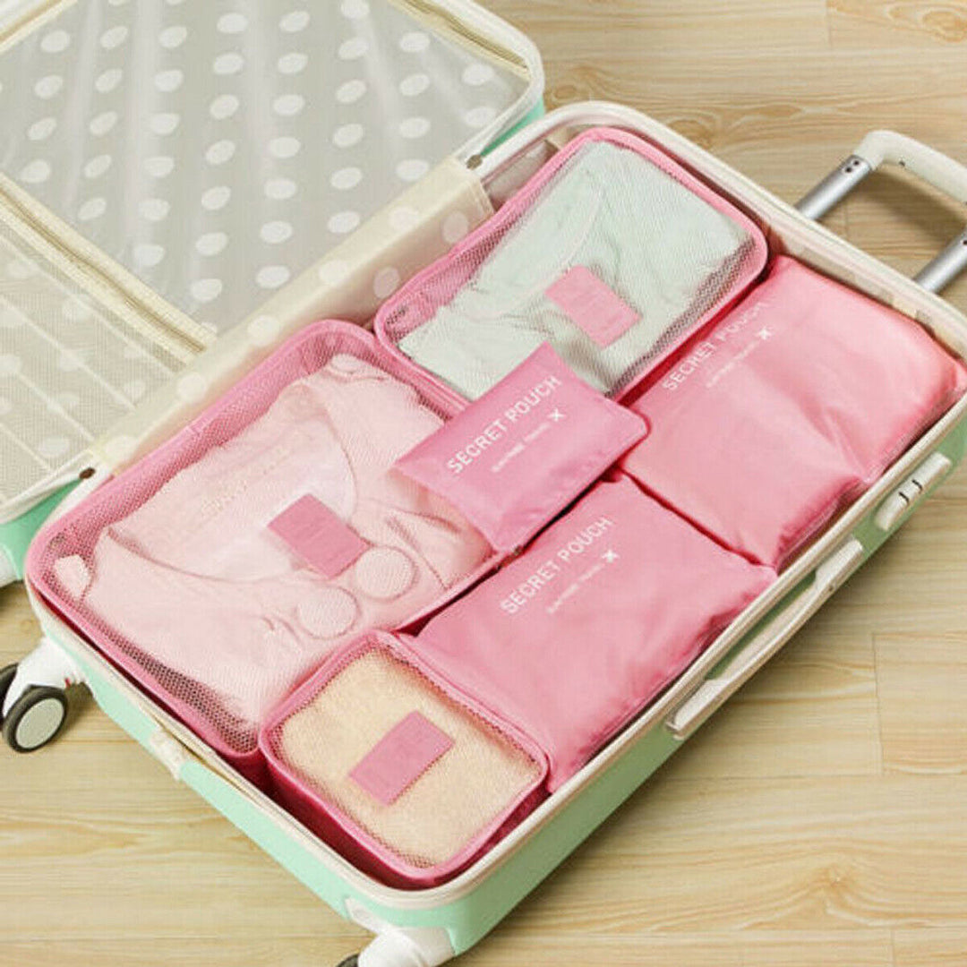 Versatile travel packing cubes (2-pack, 12 pcs) perfect for weekend getaways & business travel.