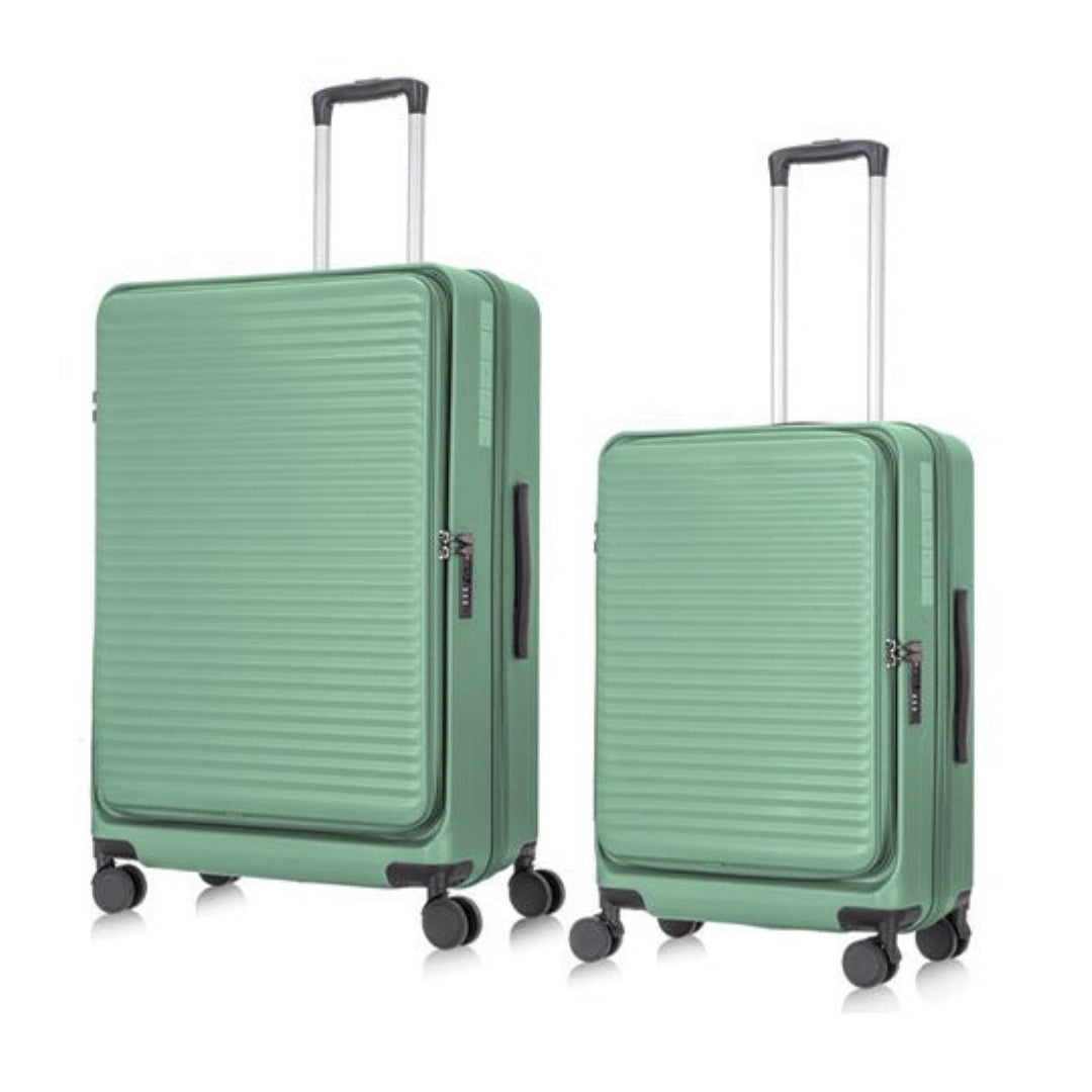 Unisex 2-piece hardshell luggage set, durable & lightweight, ideal for any journey.