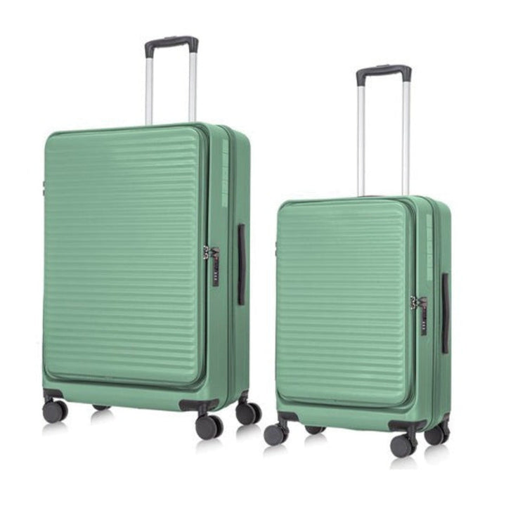 Unisex 2-piece hardshell luggage set, durable & lightweight, ideal for any journey.