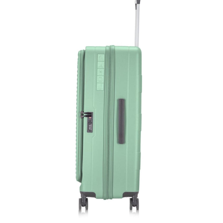 Premium 2-piece hardshell suitcase set, a complete travel solution with key security features.