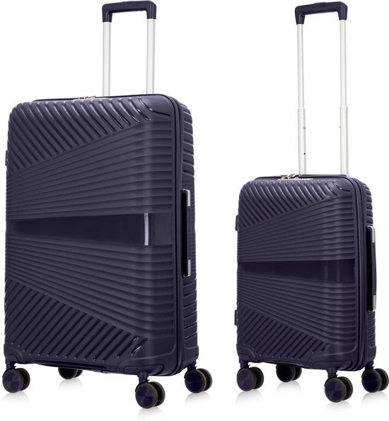 Robust Valencia hardshell 2-piece luggage set, ideal for durable and flexible vacation travel.