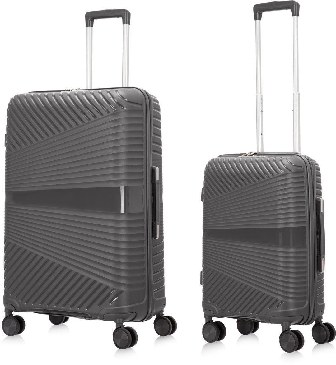Valencia durable hardshell 2-piece luggage set with spinner wheels and TSA lock for travel.
