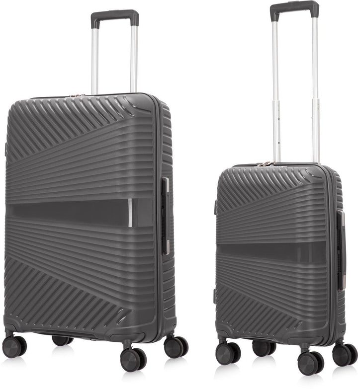 Valencia durable hardshell 2-piece luggage set with spinner wheels and TSA lock for travel.