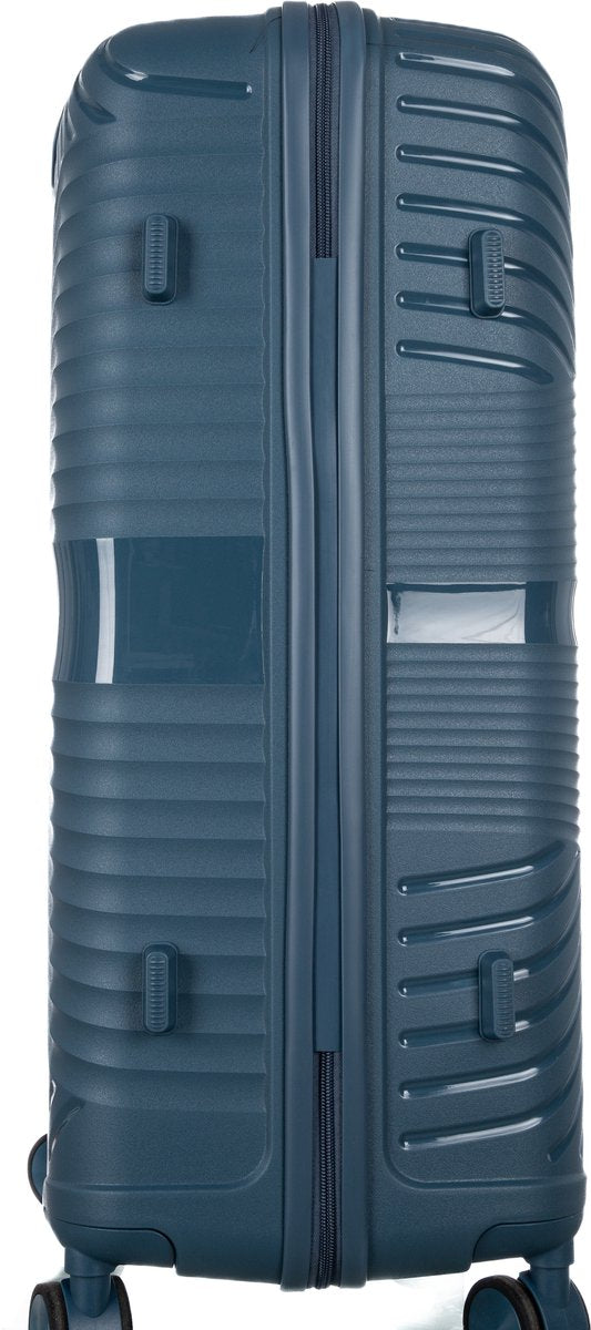Valencia unisex 2-piece hardshell suitcase set with smooth spinner wheels for easy travel.