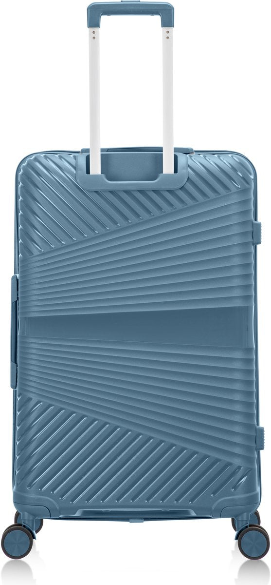 Flexible 2-piece hardshell luggage set, Valencia, perfect for secure vacation travel.