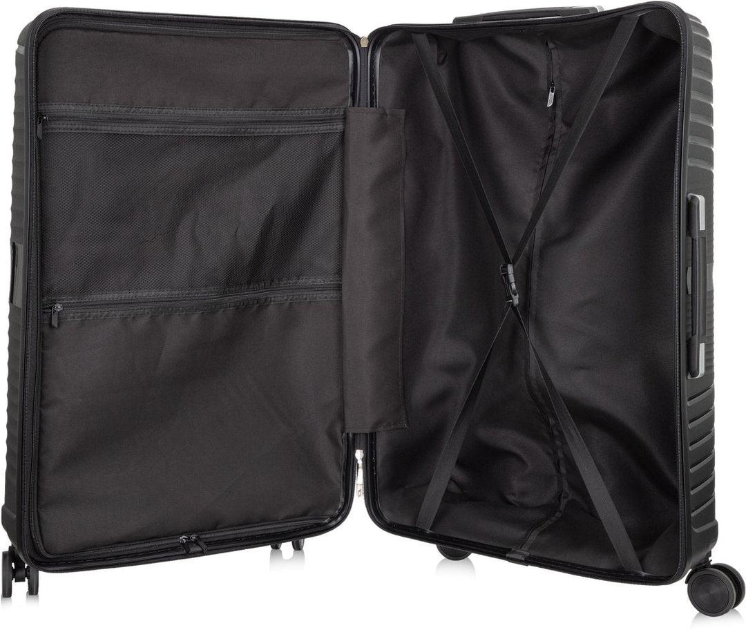 Valencia 2-piece hardshell spinner luggage set, unisex, with TSA lock for flexible travel.