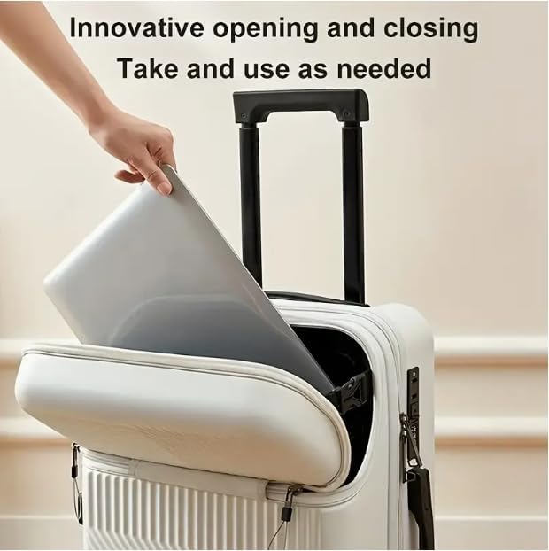 Smooth spinner wheels on this 20" hard shell carry-on with TSA lock & USB port. Perfect travel bag.