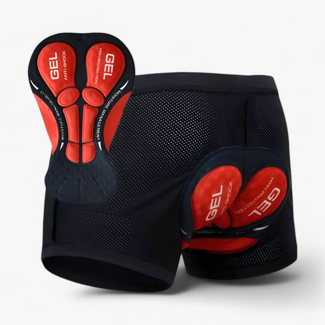 Unisex 5D Gel Padded Motorcycle Riding Shorts for superior comfort & shock absorption. Ideal bike under-shorts.