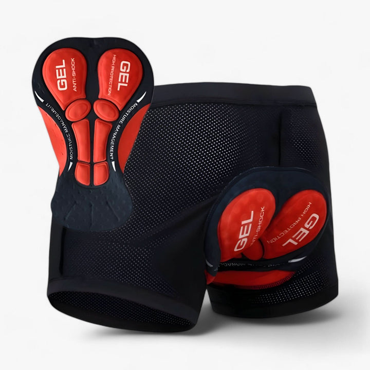 Unisex 5D Gel Padded Motorcycle Riding Shorts for superior comfort & shock absorption. Ideal bike under-shorts.