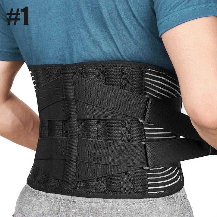 Unisex back support belt: pain relief, posture corrector, ergonomic design for ultimate daily comfort.