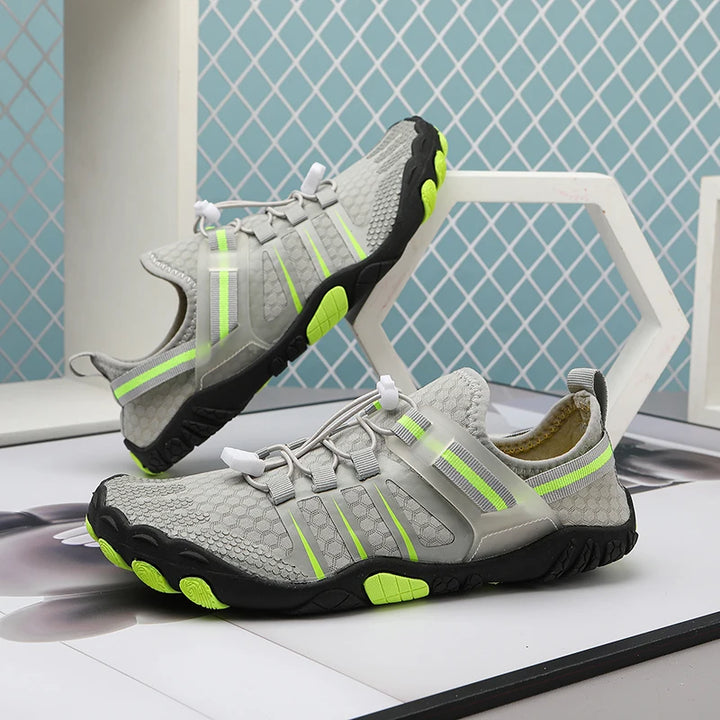 All-terrain barefoot water shoes for men & women. Flexible, quick-dry footwear offering natural feel and ultimate grip.