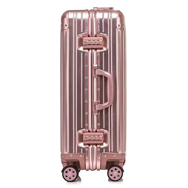 Lightweight & durable aluminum magnesium hardshell business luggage. Sleek design with smooth spinner wheels for travel.