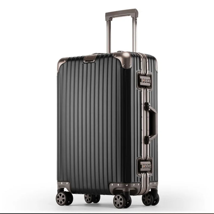 Sleek Tirana hardshell carry-on luggage, designed for secure and easy modern travel.
