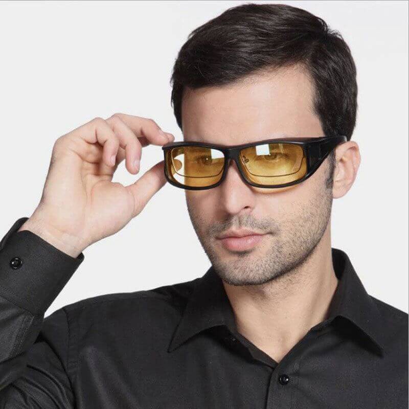 Comfortable unisex anti-glare driving eyewear, designed for extended day & night road safety.