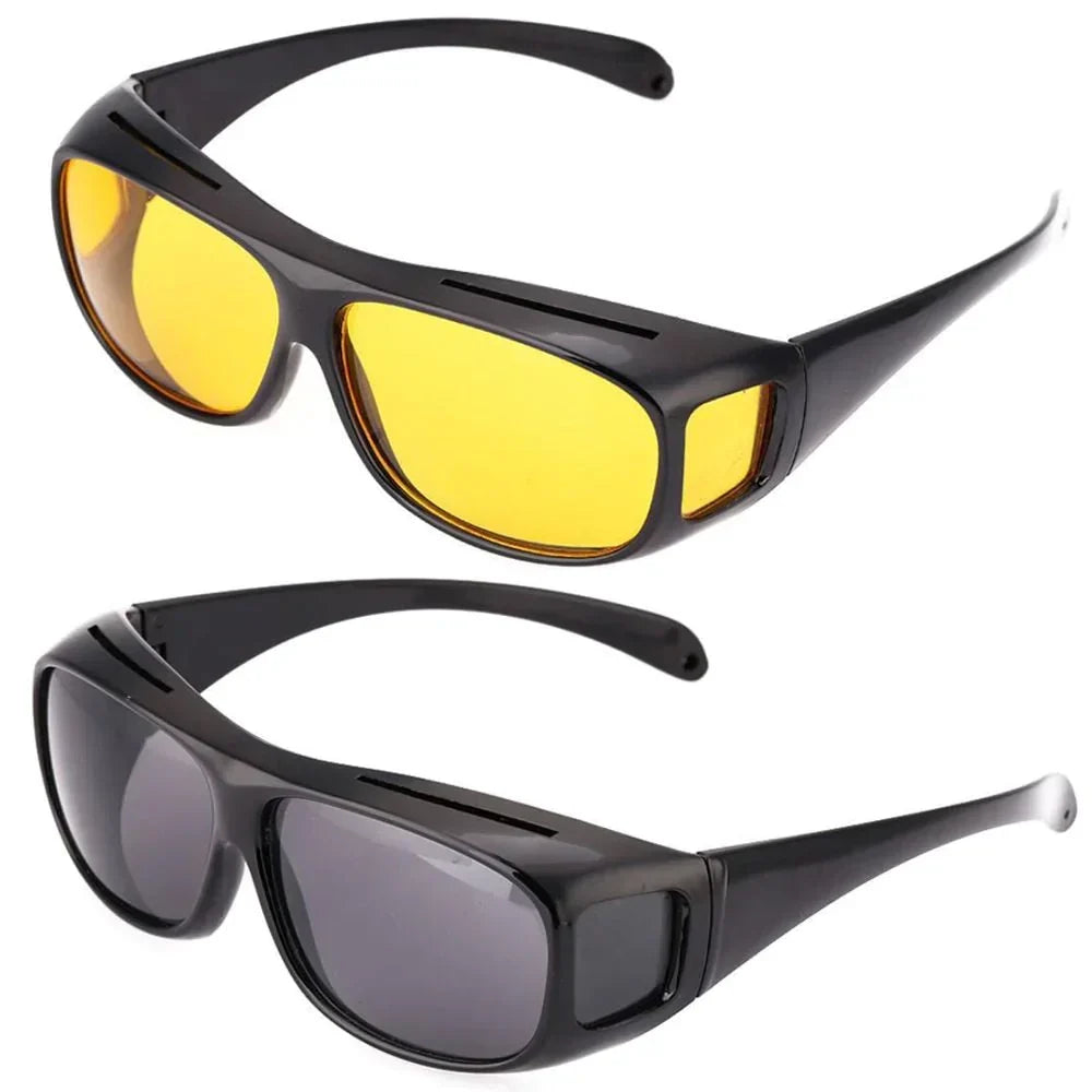 Advanced anti-glare driving glasses, unisex design, polarized lenses for superior day & night clarity.