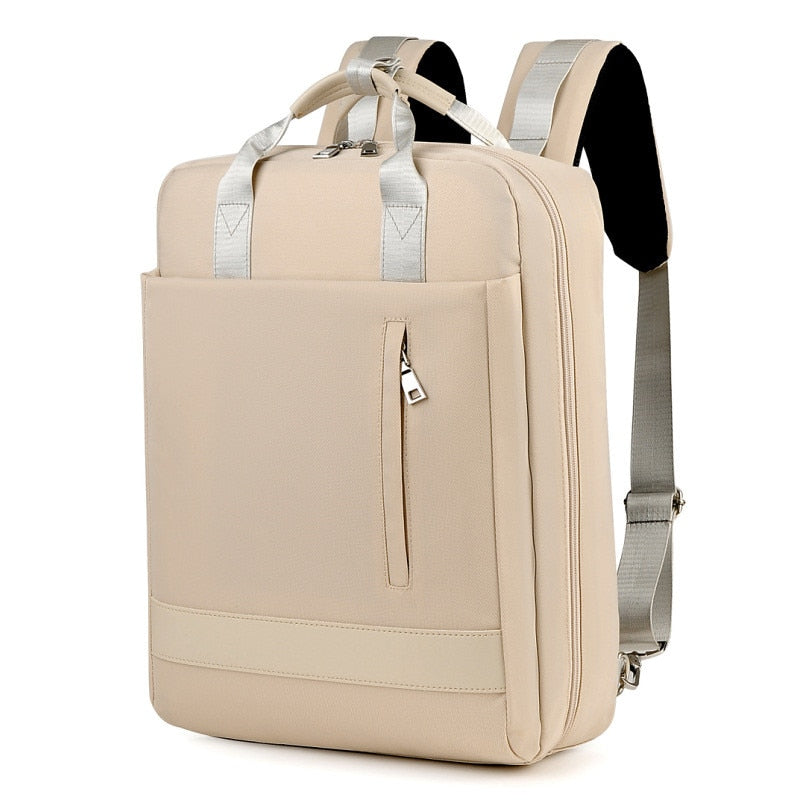 Unisex anti-theft backpack with hidden zippers & integrated USB charging port, perfect for secure daily carry.