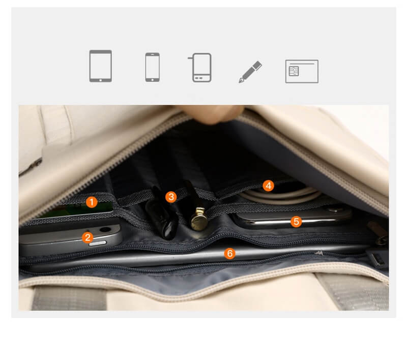 Multifunctional anti-theft backpack for secure daily use, equipped with hidden zippers & a USB charging port.
