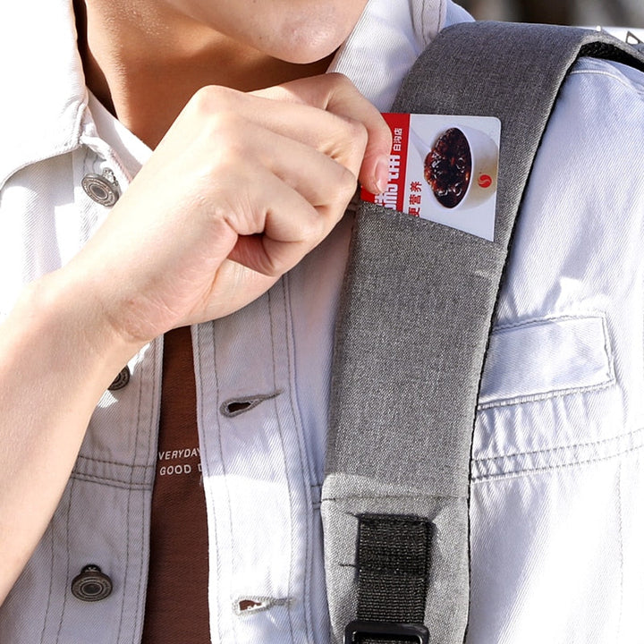 Commuter anti-theft laptop backpack with USB charging. Water-resistant & secure for daily city travel, unisex.