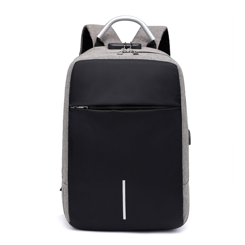 SafeCarry anti-theft backpack: water-resistant, USB charging, secure storage. Perfect for travel & daily use.