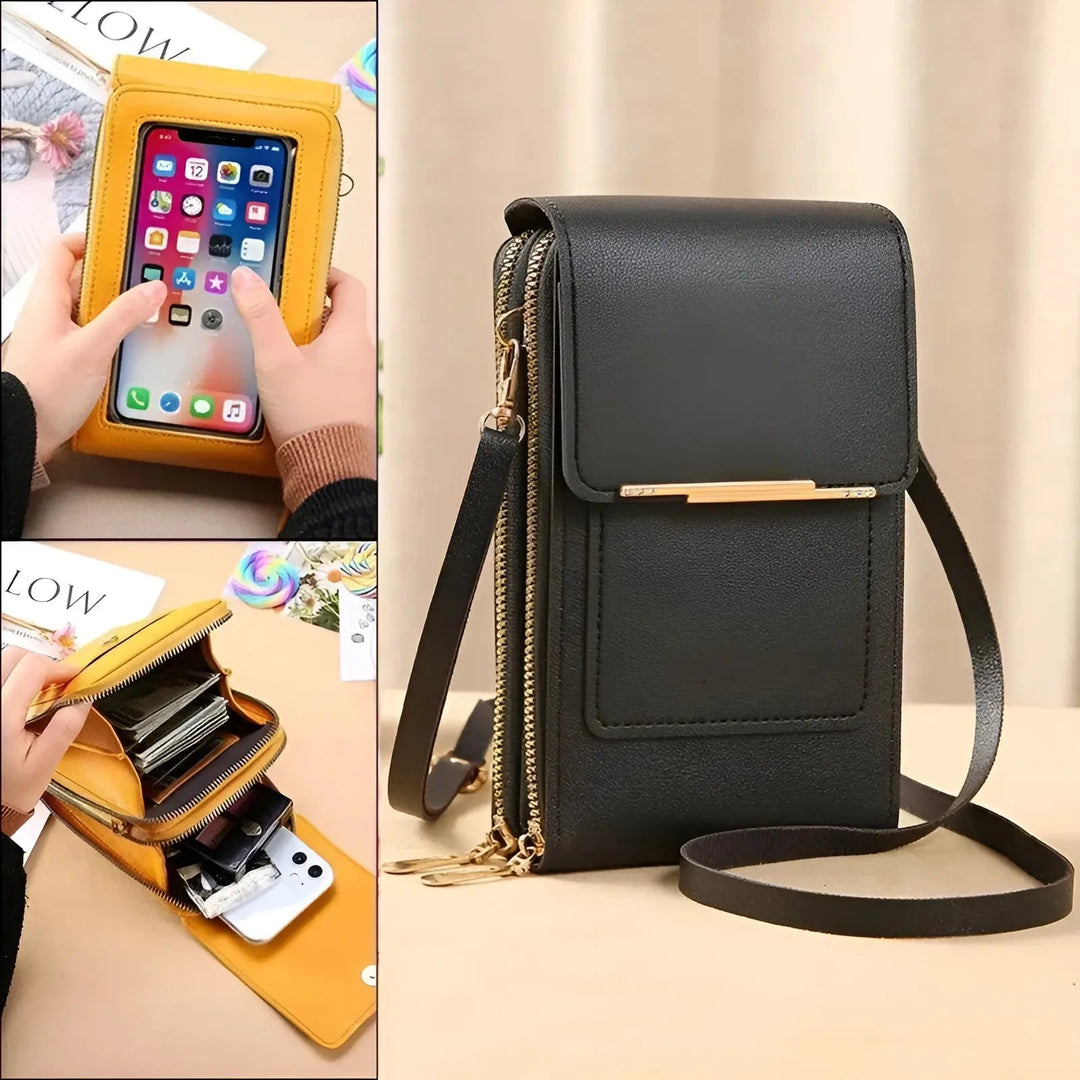 Unisex anti-theft crossbody bag, RFID blocking for secure daily travel. Durable leather shoulder bag.