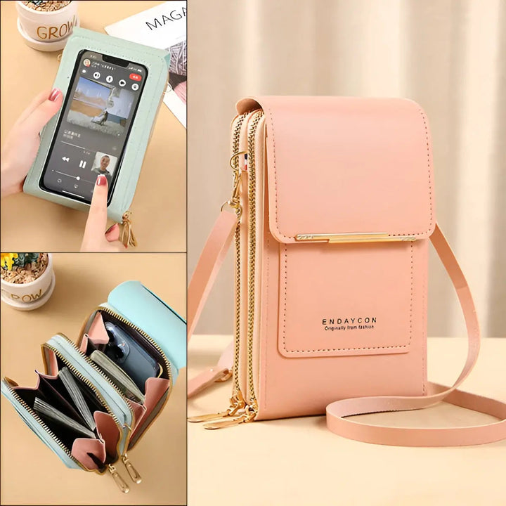 Urban commuter using a secure unisex anti-theft shoulder bag for convenient daily essentials.