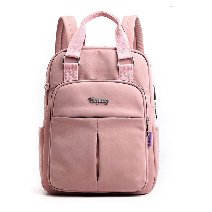 Versatile water-resistant travel backpack featuring anti-theft security and convenient USB charging.