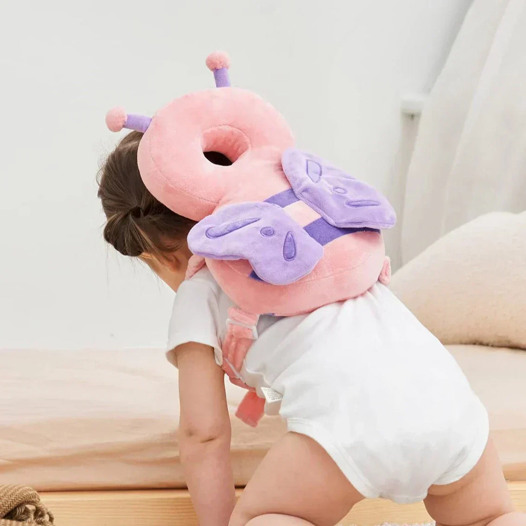 Infant head safety pillow, ergonomic design provides crucial fall protection for babies learning to sit or stand.