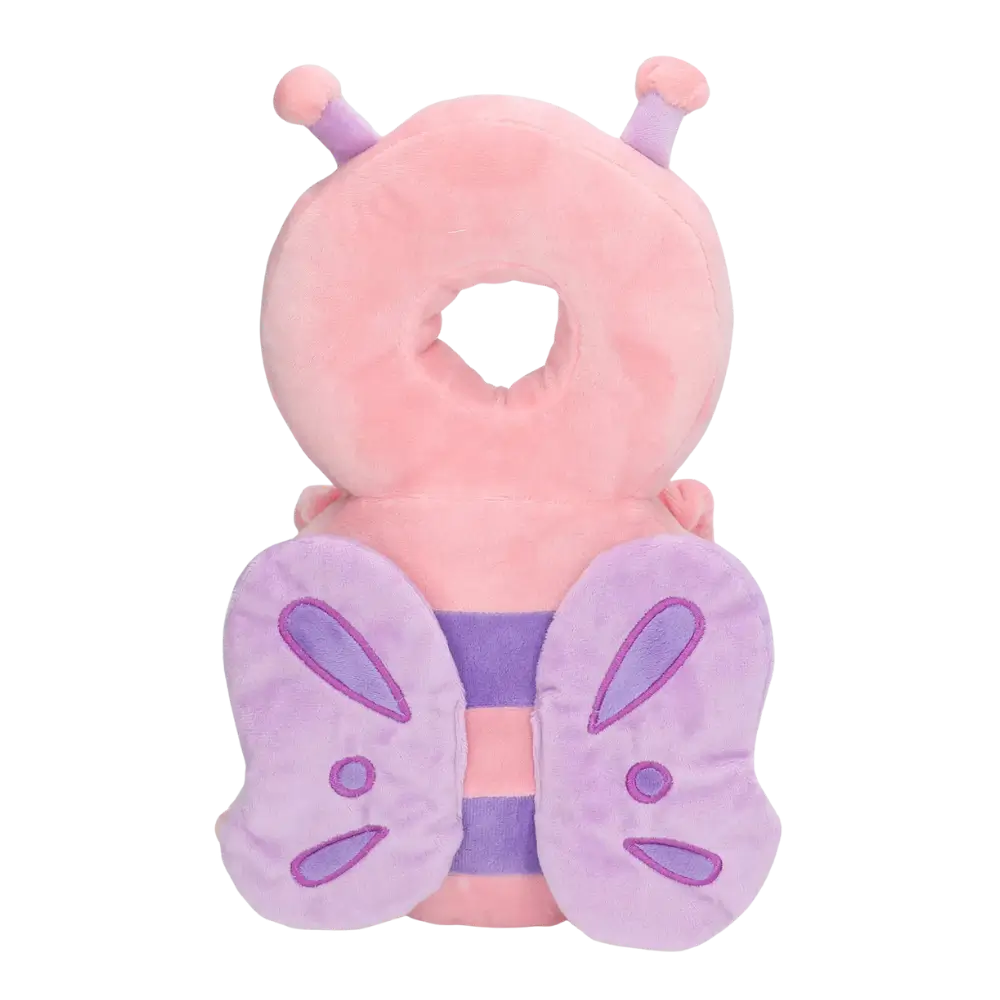 Adjustable baby head protector, soft cushion for infant safety, essential gear against falls during play.