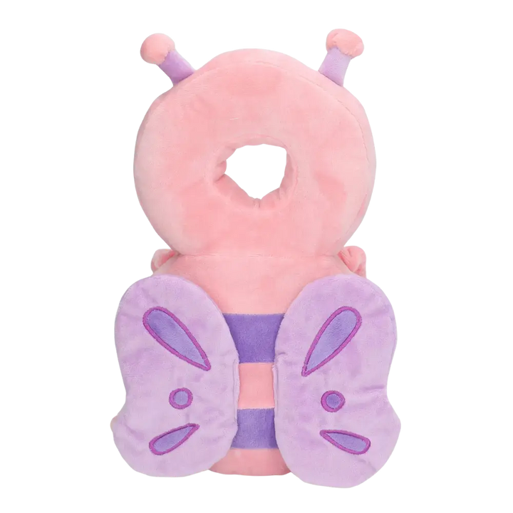 Adjustable baby head protector, soft cushion for infant safety, essential gear against falls during play.