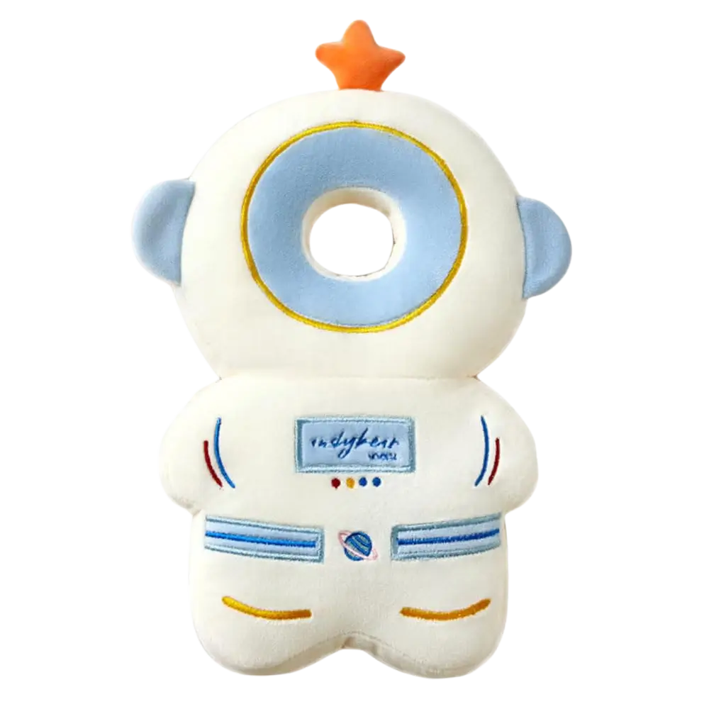 Unisex baby fall protection cushion, soft lion design, ideal head safety gear for toddlers learning motor skills.