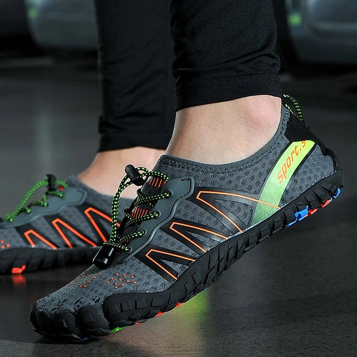 Unisex barefoot water shoes, quick-dry & non-slip, ideal for beach, swimming, kayaking, and outdoor aquatic adventures.