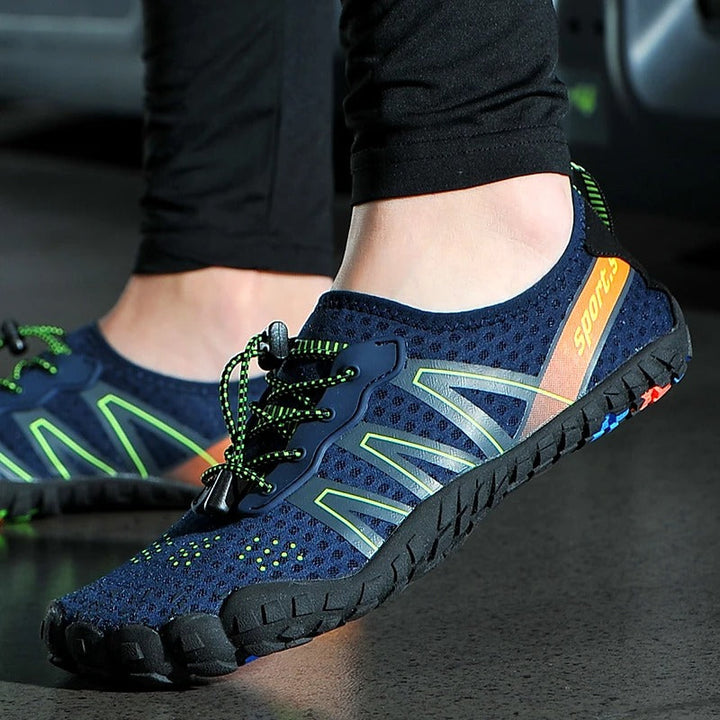 Comfortable unisex barefoot water shoes for surfing & kayaking. Quick-dry, non-slip design for superior grip.