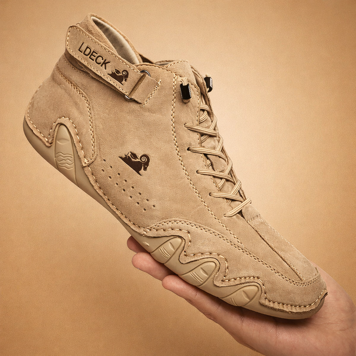 Pair of black unisex non-slip casual shoes with warm lining & durable sole, designed for comfortable daily wear.