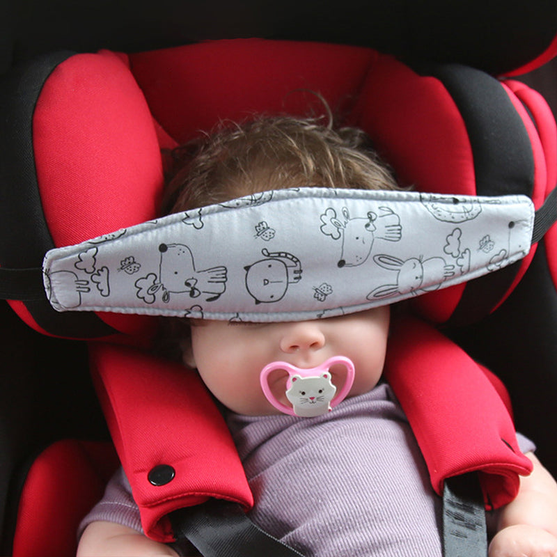 Unisex child car seat headrest support for comfortable travel & neck support. Soft, adjustable baby travel pillow.