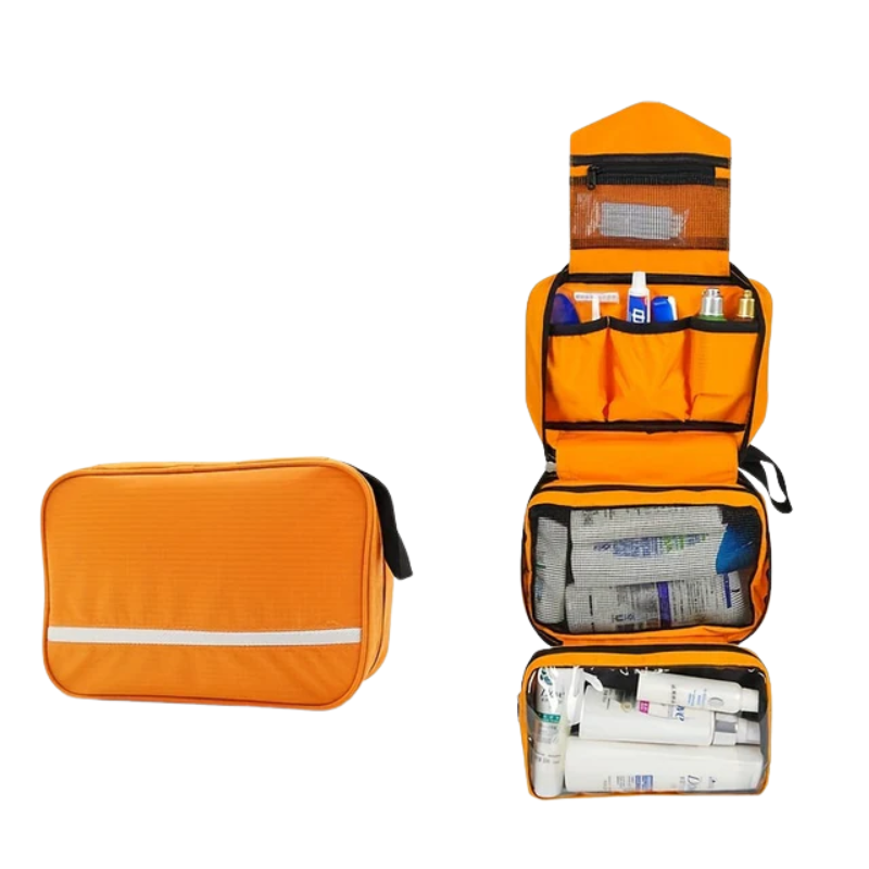 Must-have unisex travel accessory: compact hanging toiletry bag organizer for essentials.