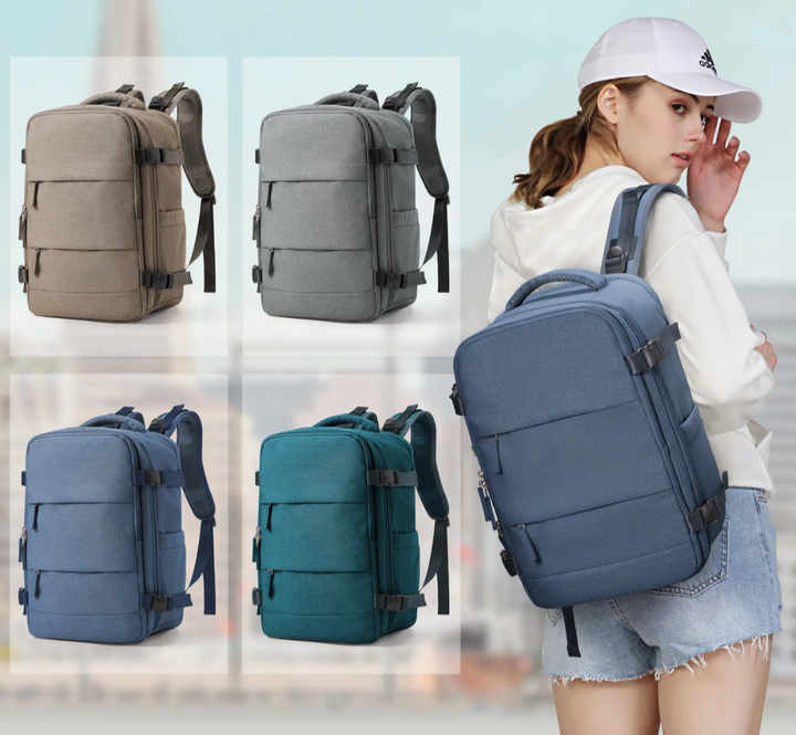 Lightweight unisex compact backpack, perfect for daily essentials, school, work, and short, organized weekend trips.