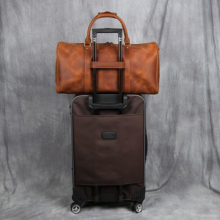 Robust carry-on wardrobe luggage, designed for frequent travel durability.