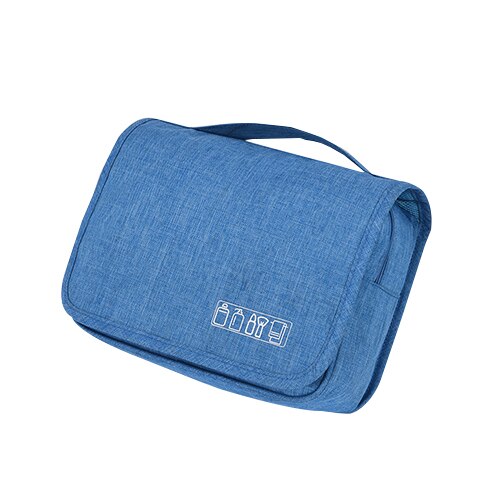 Unisex deluxe hanging toiletry bag, versatile travel essential for cosmetics, grooming, & accessories.