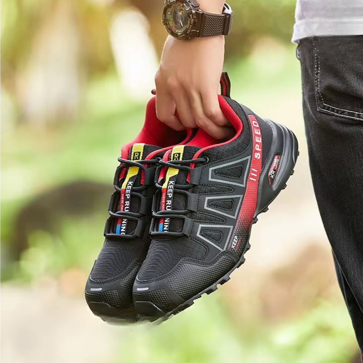 Unisex ergonomic outdoor hiking shoes with comfort cushioning for all-weather trails.